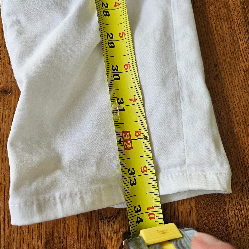 AG Adriano Goldschmied Prima Crop Cigarette Jeans White‎ Size 28